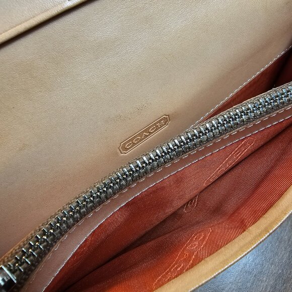 Coach Vintage Logo Monogram Jacquard & Leather Long Wallet - Picture 7 of 7